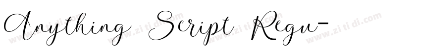 Anything Script Regu字体转换